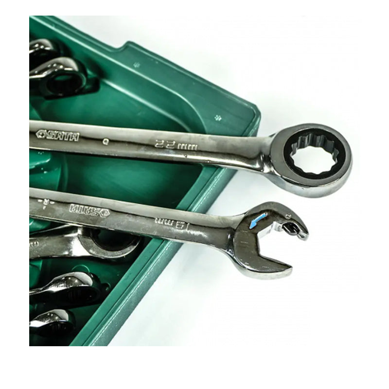 Bộ cờ lê vòng miệng tự động 7 chi tiết SATA 09050 kích thước từ 8mm - 22mm