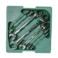 Bộ cờ lê vòng miệng tự động SATA 09050, 7 chi tiết, 8-22mm, thép Cr-V, mạ Chrome