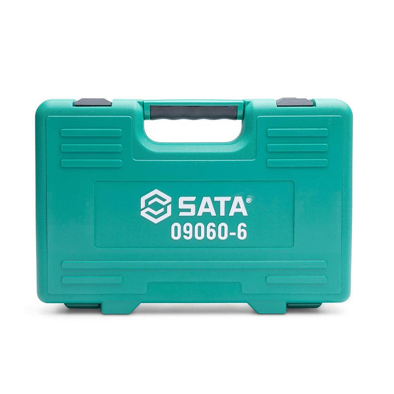 Bộ đầu tuýp 6 cạnh, kèm cần siết 24 chi tiết SATA 09060-6 cốt 1/2 inch, kích thước từ 9mm - 32mm