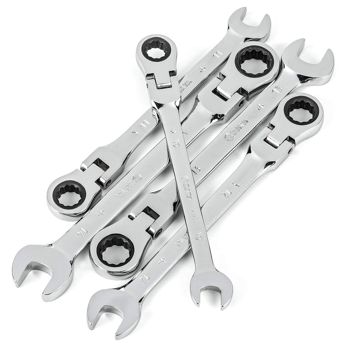 Bộ cờ lê vòng miệng lắc léo tự động 5 chi tiết SATA 09082 kích thước từ 10mm - 14mm