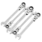 Bộ cờ lê vòng miệng lắc léo tự động 5 chi tiết SATA 09082 kích thước 10-14mm, thép Cr-V, mạ Chrome bóng