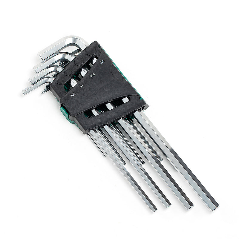 Bộ lục giác hệ inch, thân dài, 12 chi tiết SATA 09104 kích thước từ 1/16 inch - 3/8 inch
