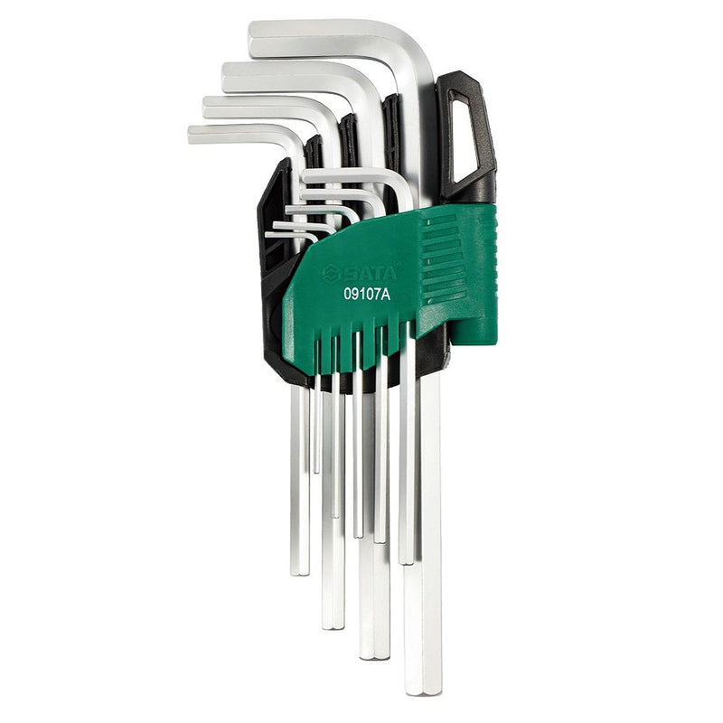 Bộ lục giác SATA 09107A 9 chi tiết hệ mét 1.5-10mm thép Cr-V