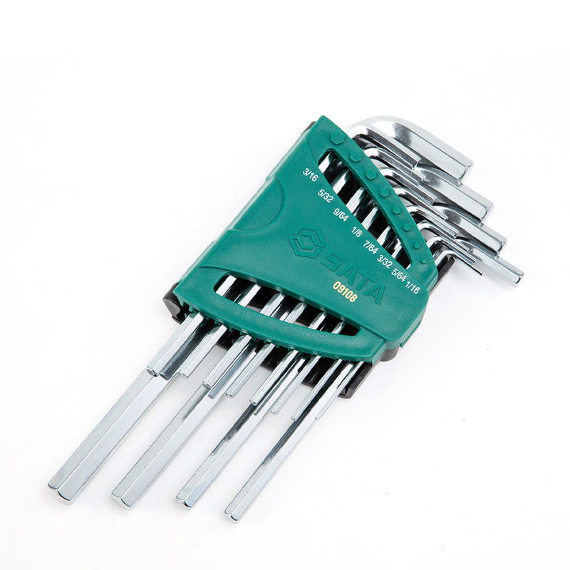 Bộ lục giác 12 chi tiết, hệ inch SATA 09108 kích thước từ 1/16 inch - 3/8 inch