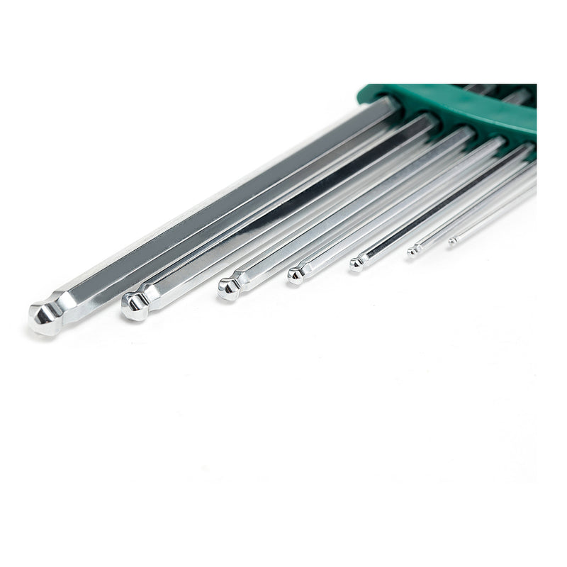 Bộ lục giác đầu bi, thân dài 7 chi tiết SATA 09109 kích thước từ 1.5mm - 6mm