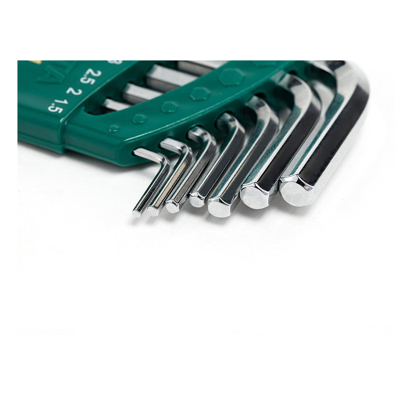 Bộ lục giác thân dài 7 chi tiết SATA 09111 kích thước từ 1.5mm - 6mm
