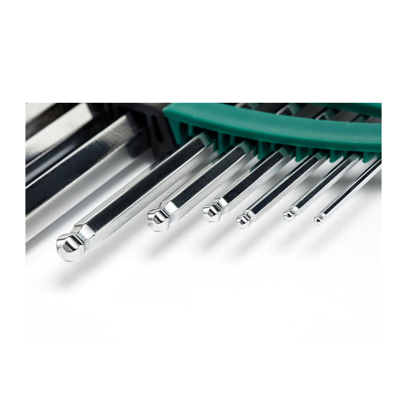 Bộ lục giác đầu bi, hệ mét 10 chi tiết SATA 09112 kích thước từ 2mm - 10mm