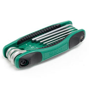 Bộ lục giác gập 8 chi tiết hệ mét SATA 09121, thép Cr-V, 1.5-8mm, chống gỉ.