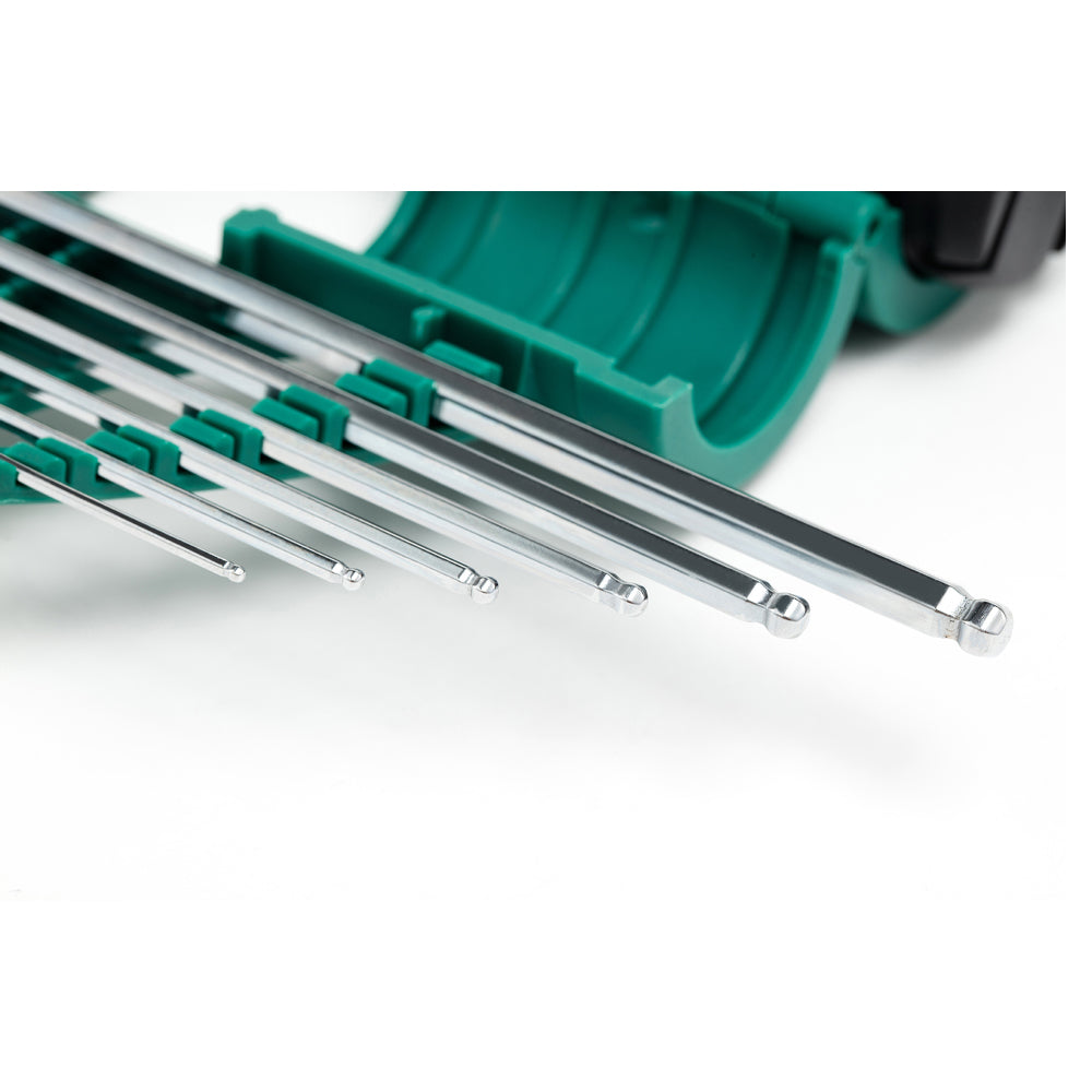 Bộ lục giác đầu bi 9 chi tiết, hệ mét SATA 09124 kích thước từ 1.5mm - 10mm