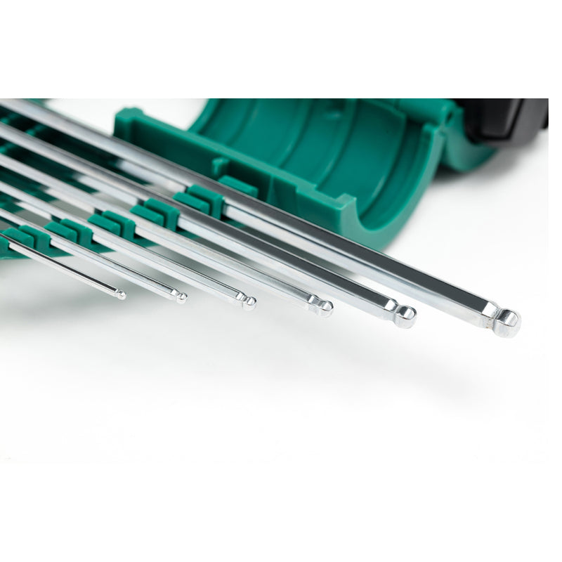 Bộ lục giác đầu bi 9 chi tiết, hệ mét SATA 09124 kích thước từ 1.5mm - 10mm