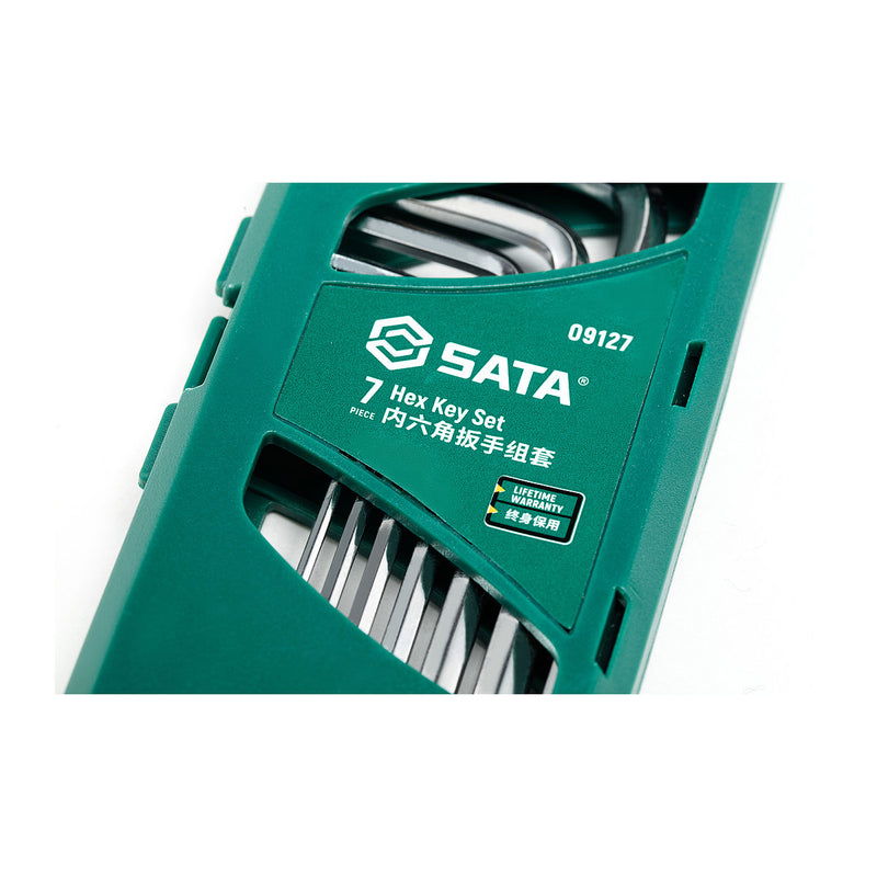 Bộ lục giác, hệ mét 7 chi tiết SATA 09127 kích thước từ 1.5mm - 6mm