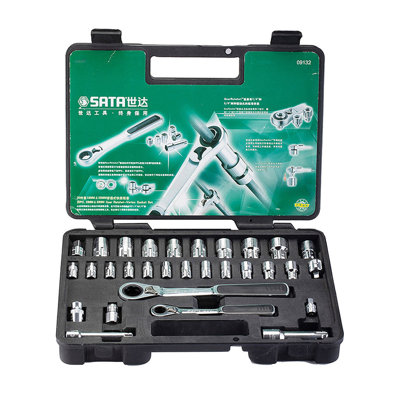 Bộ đầu tuýp xuyên tâm 30 chi tiết SATA 09132