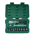 Bộ đầu tuýp mở bu lông gỉ sét SATA 09137 13 chi tiết cốt 1/4 - 3/8 inch chuyên dụng cho bu lông tròn cạnh, rỉ sét.