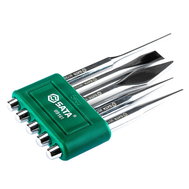 Bộ mũi đột đục SATA 09161 5 chi tiết thép Cr-V mạ chrome