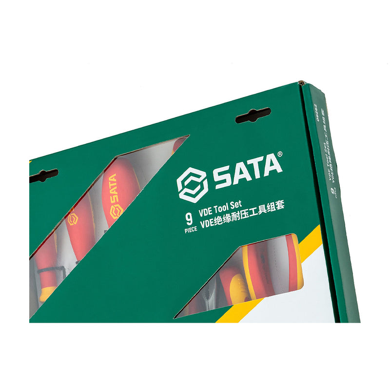 Bộ kìm và tua vít tổng hợp 9 chi tiết, cách điện 1000V SATA 09262