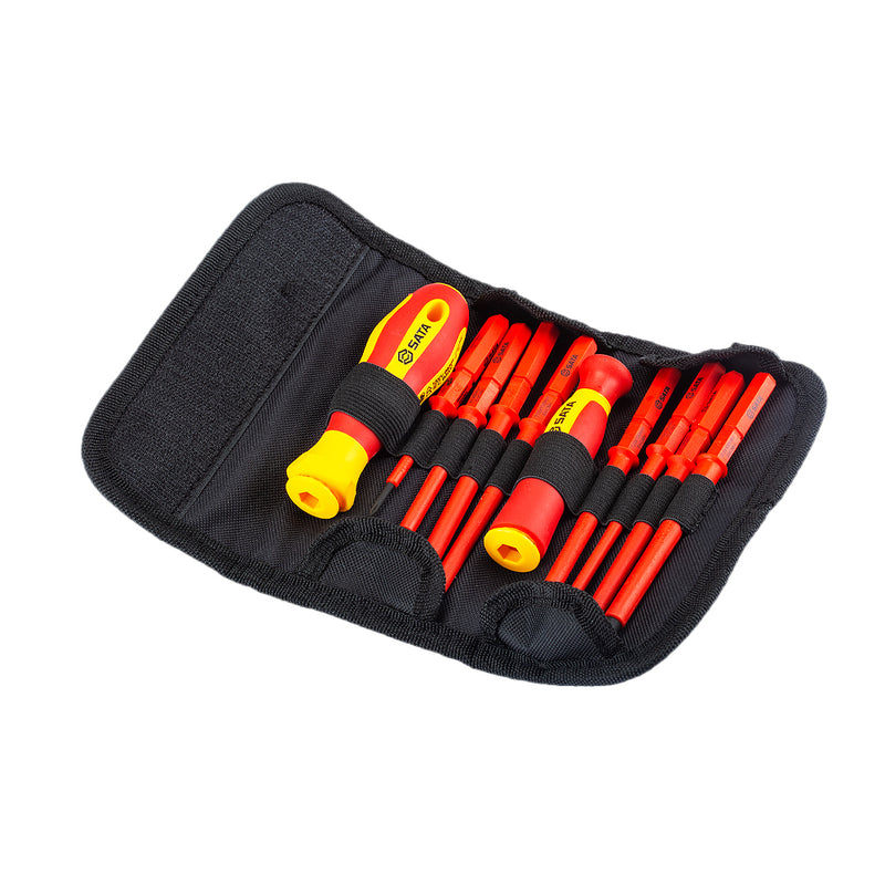 Bộ tua vít cách điện 1000V, 10 chi tiết SATA 09304