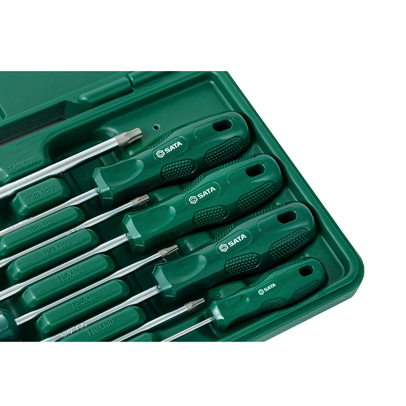 Bộ tua vít đầu sao 8 chi tiết SATA 09305 kích thước từ T8 - T40