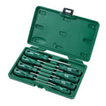 Bộ tua vít đầu sao 8 chi tiết SATA 09305 Torx T8-T40, thép Cr-V, tay cầm chống trượt, hộp nhựa.