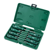Bộ tua vít đầu sao 8 chi tiết SATA 09305 Torx T8-T40, thép Cr-V, tay cầm chống trượt, hộp nhựa.