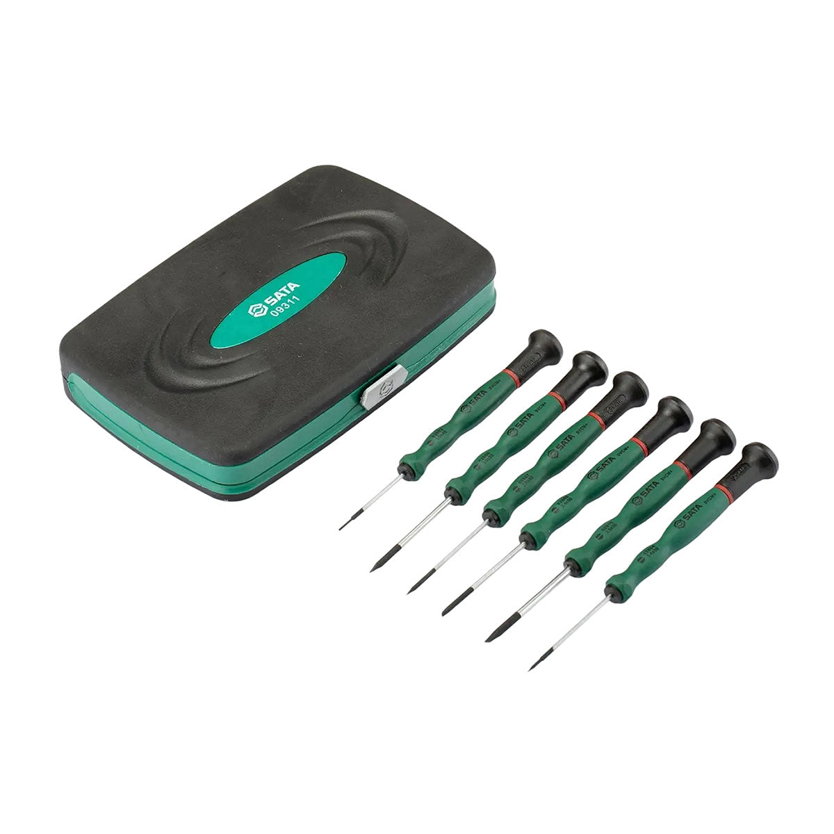 Bộ tua vít điện tử, đầu dẹp 6 chi tiết SATA 09311