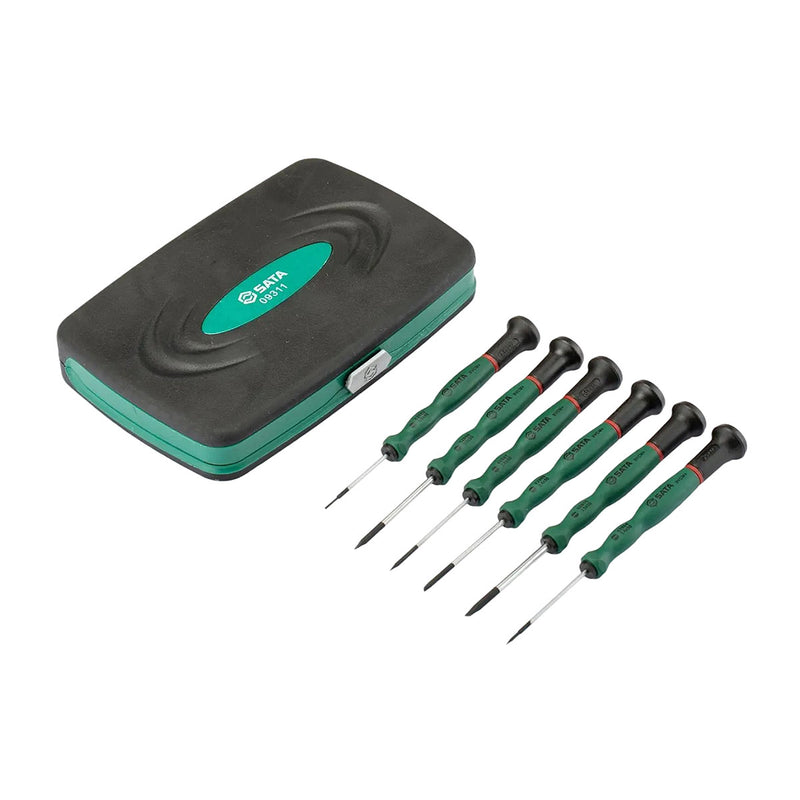 Bộ tua vít điện tử, đầu dẹp 6 chi tiết SATA 09311