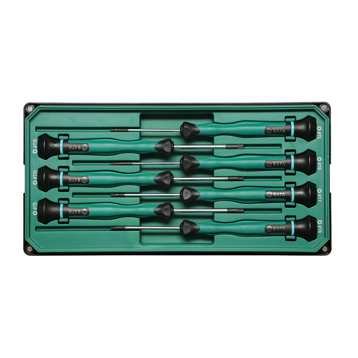 Bộ tua vít điện tử đầu sao SATA 09315 7 chi tiết T5-T15, thép hợp kim SVCM+, chống trượt, sửa chữa điện tử.