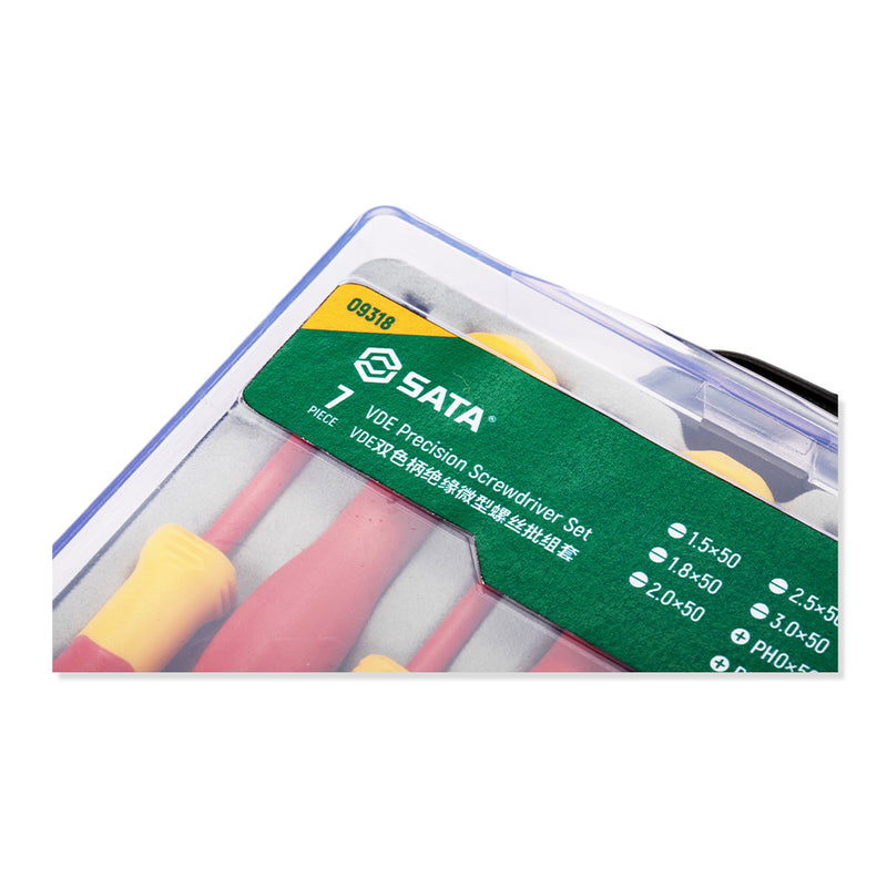 Bộ tua vít điện tử, cách điện 1000V 7 chi tiết SATA 09318