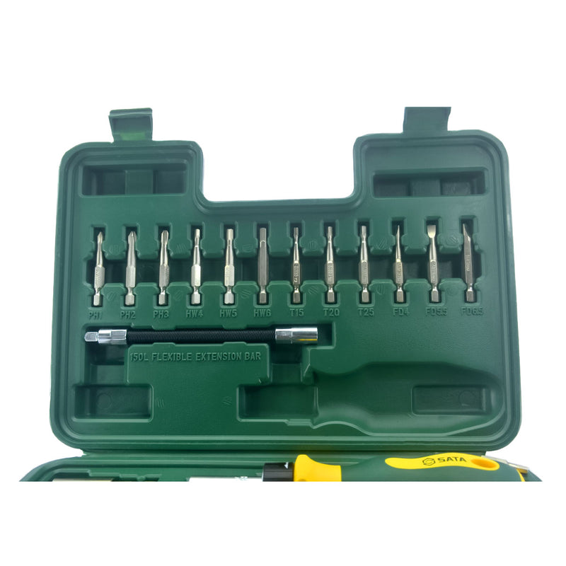 Bộ đầu tuýp và mũi vặn vít 60 chi tiết SATA 09324 cốt 1/4 inch