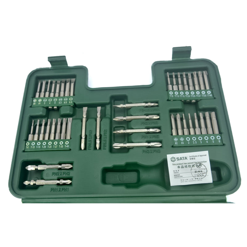 Bộ mũi vặn vít 80 chi tiết SATA 09326 đuôi lục giác 6.35mm (1/4 inch)
