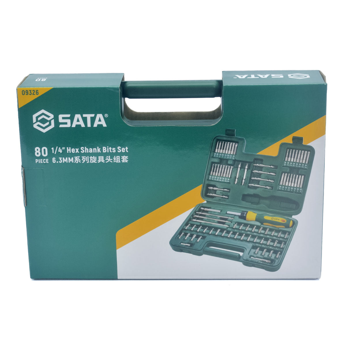 Bộ mũi vặn vít 80 chi tiết SATA 09326 đuôi lục giác 6.35mm (1/4 inch)