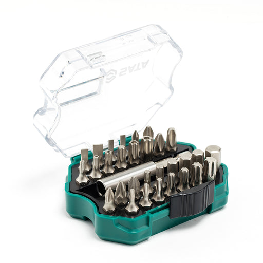 Bộ mũi vặn vít đa năng SATA 09332 31 chi tiết, thép S2 cao cấp, đuôi lục giác 1/4 inch, hộp đựng tiện lợi.