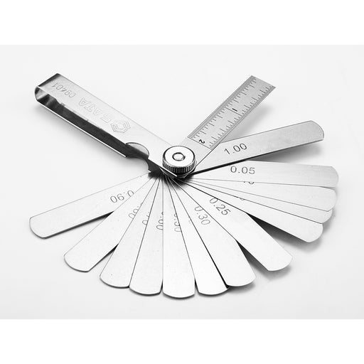 Bộ thước lá đo khe hở SATA 09401 14 chi tiết dải 0.05-1mm, dụng cụ đo chính xác