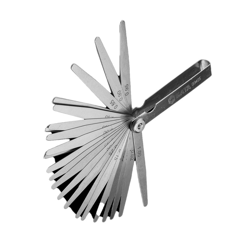 Bộ thước lá, hệ mét và hệ inch kết hợp, 23 chi tiết SATA 09405 dãi đo từ 0.02mm - 1mm