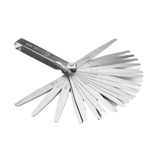 Thước lá SATA 09405 23 chi tiết, đo khe hở chính xác từ 0.02-1mm, hệ mét & inch