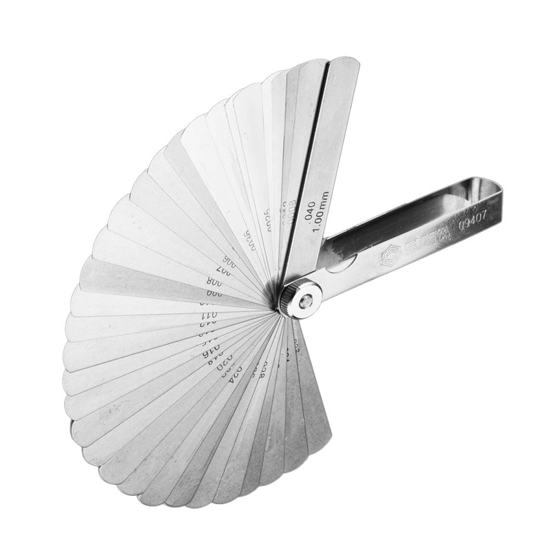 Bộ thước lá, hệ mét và hệ inch kết hợp, 32 chi tiết SATA 09407 dãi đo từ 0.02mm - 1mm