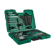 Bộ dụng cụ sửa chữa tổng hợp 150 chi tiết SATA 09510 màu xanh lá, vali nhựa cứng, đầy đủ phụ kiện sửa chữa ô tô, xe máy.
