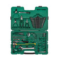 Bộ dụng cụ sửa chữa cơ khí chuyên nghiệp 58 chi tiết SATA 09516 bao gồm nhiều loại dụng cụ cầm tay chất lượng cao như đầu tuýp, cờ lê, tua vít, kìm, búa, dụng cụ đo lường... Phù hợp cho nhiều nhu cầu sửa chữa.