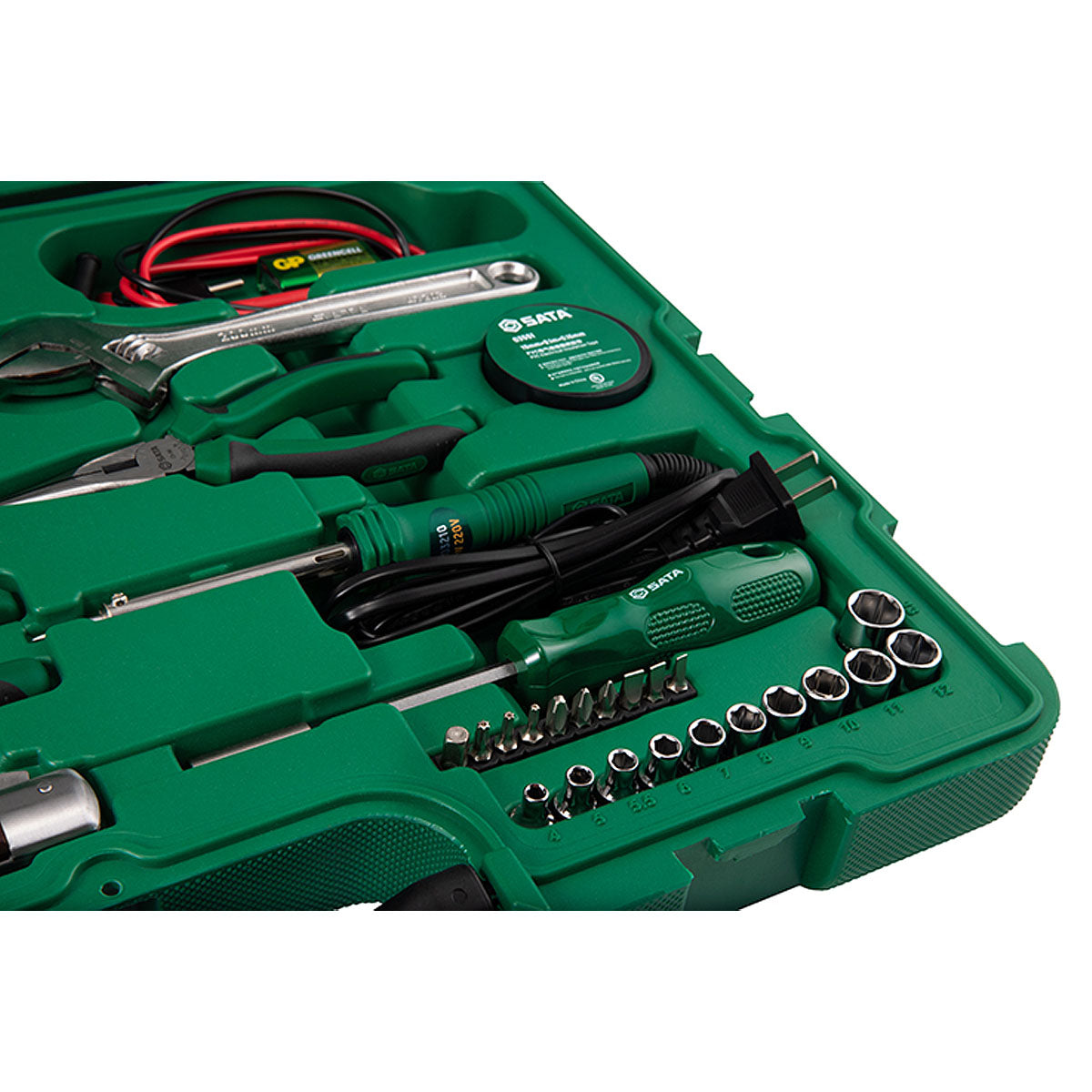 Bộ dụng cụ lắp đặt, sửa chữa viễn thông 56 chi tiết SATA 09535