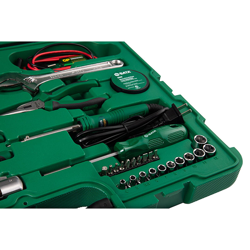 Bộ dụng cụ lắp đặt, sửa chữa viễn thông 56 chi tiết SATA 09535