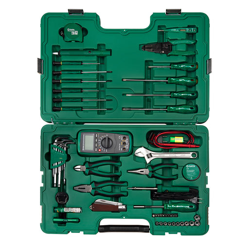 Bộ dụng cụ lắp đặt, sửa chữa viễn thông 56 chi tiết SATA 09535 - Đầy đủ, đa năng, an toàn cho kỹ thuật viên.