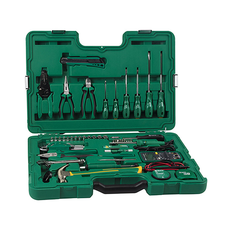 Bộ dụng cụ kết hợp, chuyên sửa chữa viễn thông 61 chi tiết SATA 09536