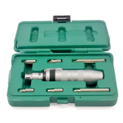 Bộ tua vít đóng tự động SATA 09602 8 chi tiết: tua vít đóng tự động, đầu nối, đầu vít dẹt và bake đa kích cỡ trong hộp nhựa cứng.