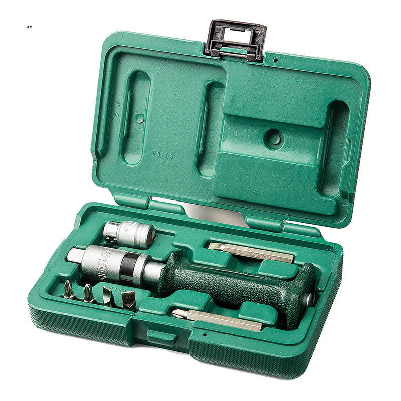 Bộ tua vít đóng 8 chi tiết SATA 09603 đuôi lục giác 5/16 inch kèm hộp đựng chuyên dụng