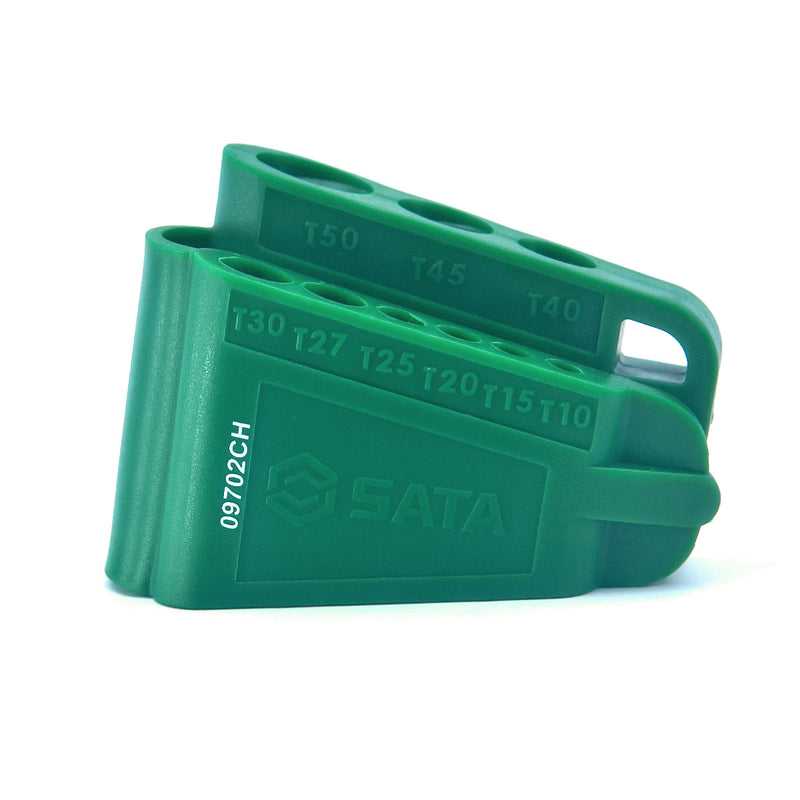 Bộ lục giác đầu sao có lỗ, thân dài, có màu nhận diện 9 chi tiết SATA 09702CH kích thước từ T10 - T50