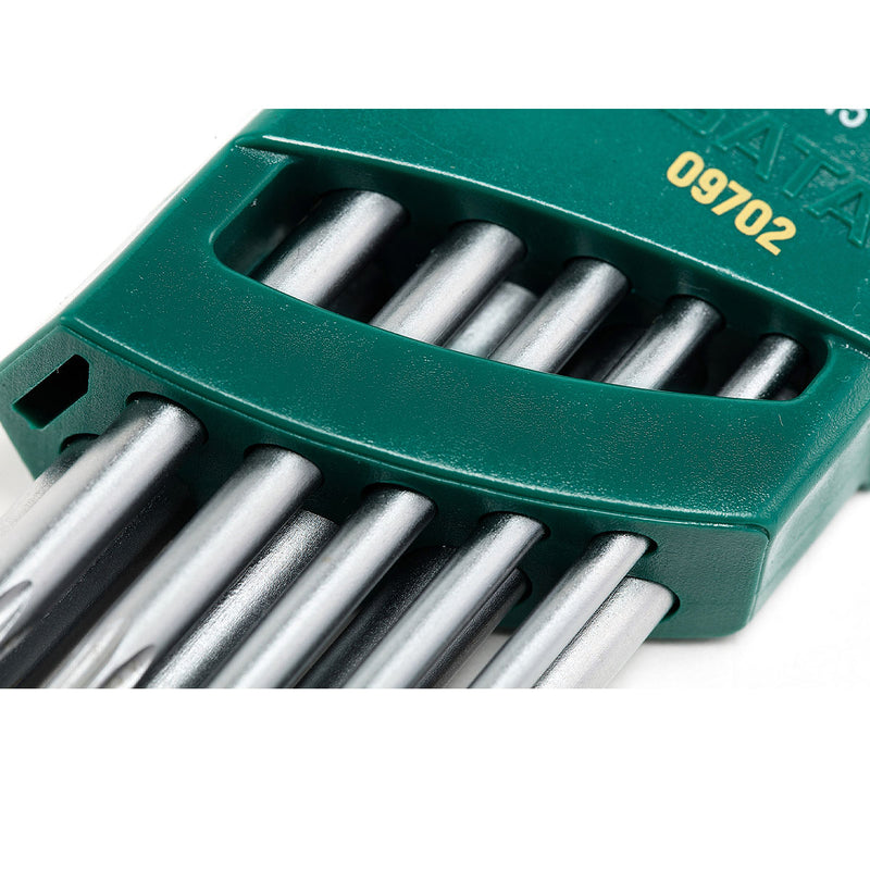 Bộ lục giác đầu sao có lỗ 9 chi tiết SATA 09702 kích thước từ T10 - T50