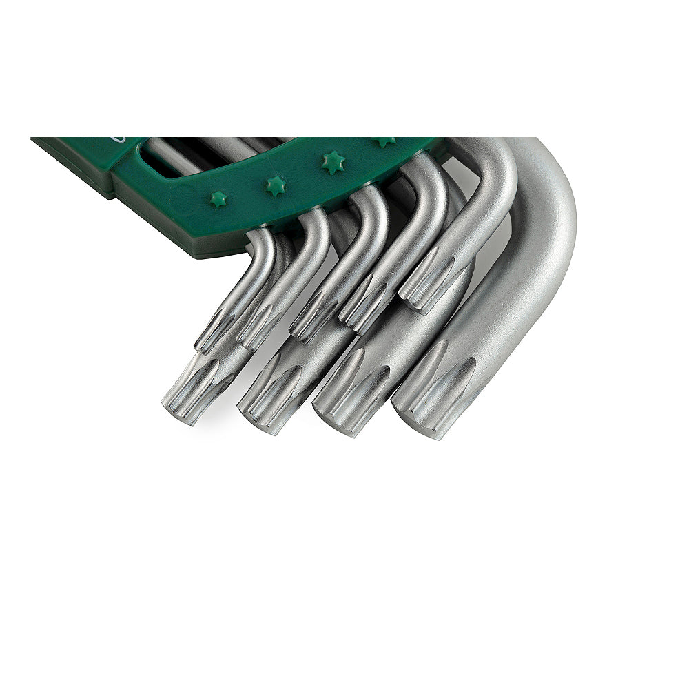 Bộ lục giác sao đầu bi, thân dài 9 chi tiết SATA 09715 kích thước từ T10 - T50