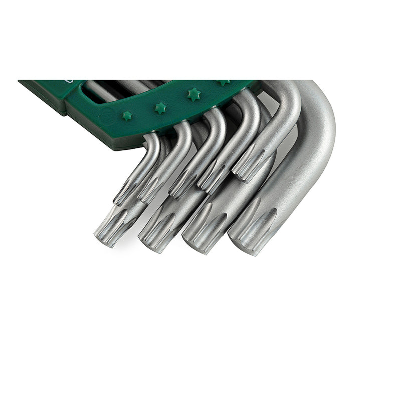 Bộ lục giác sao đầu bi, thân dài 9 chi tiết SATA 09715 kích thước từ T10 - T50