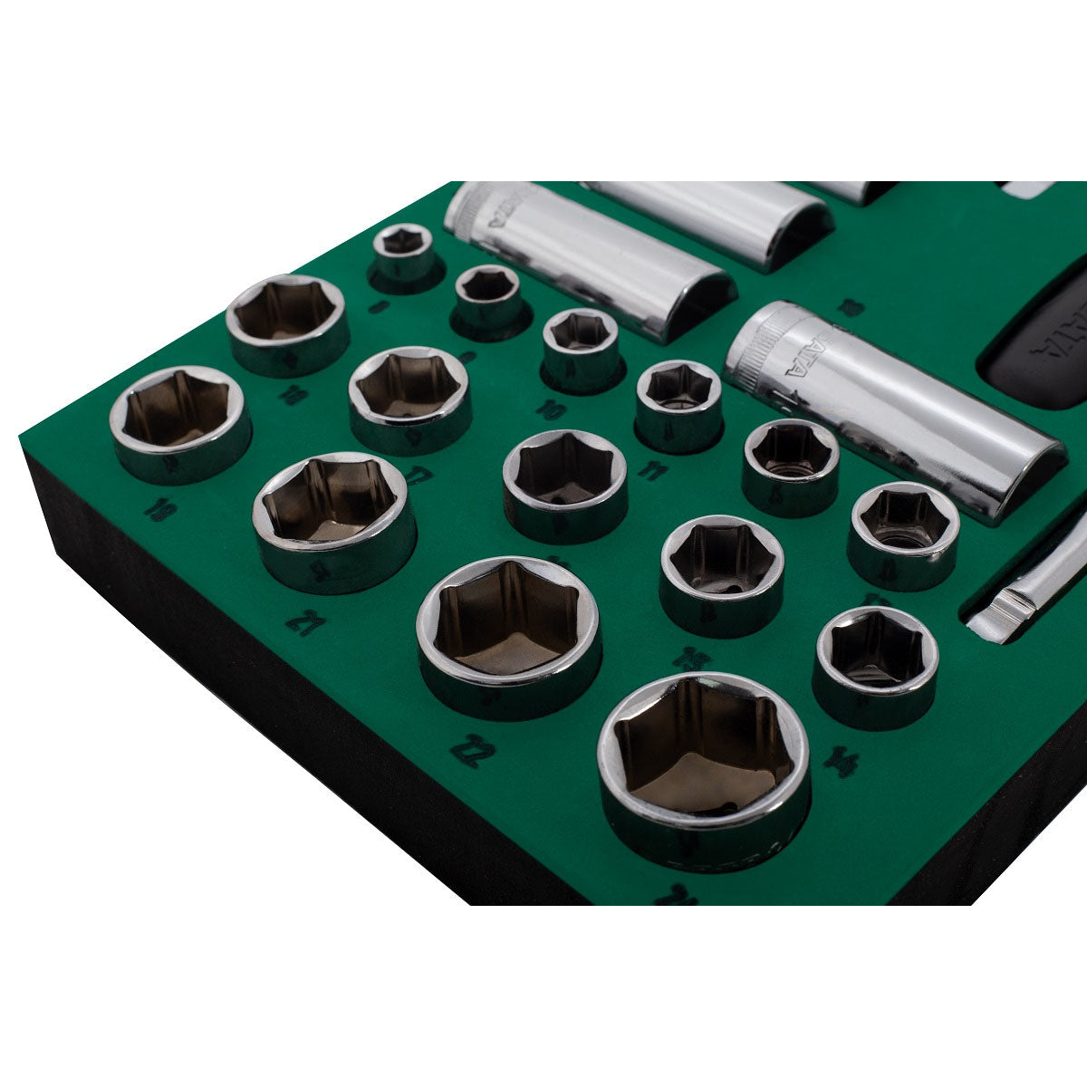Bộ khay đầu tuýp 33 chi tiết SATA 09902 cốt 3/8 inch