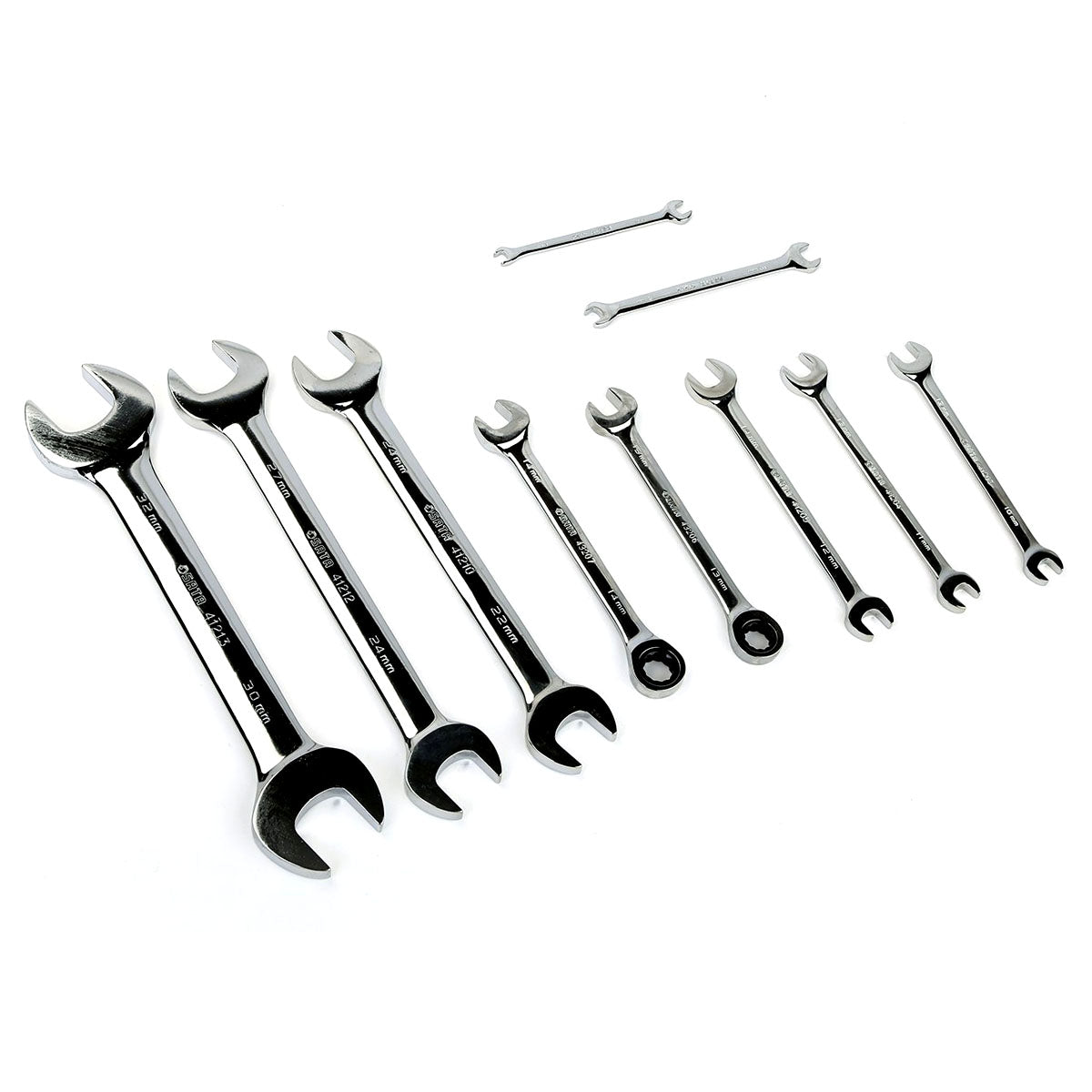 Bộ khay cờ lê hai đầu miệng 10 chi tiết SATA 09904 kích thước từ 6mm - 32mm