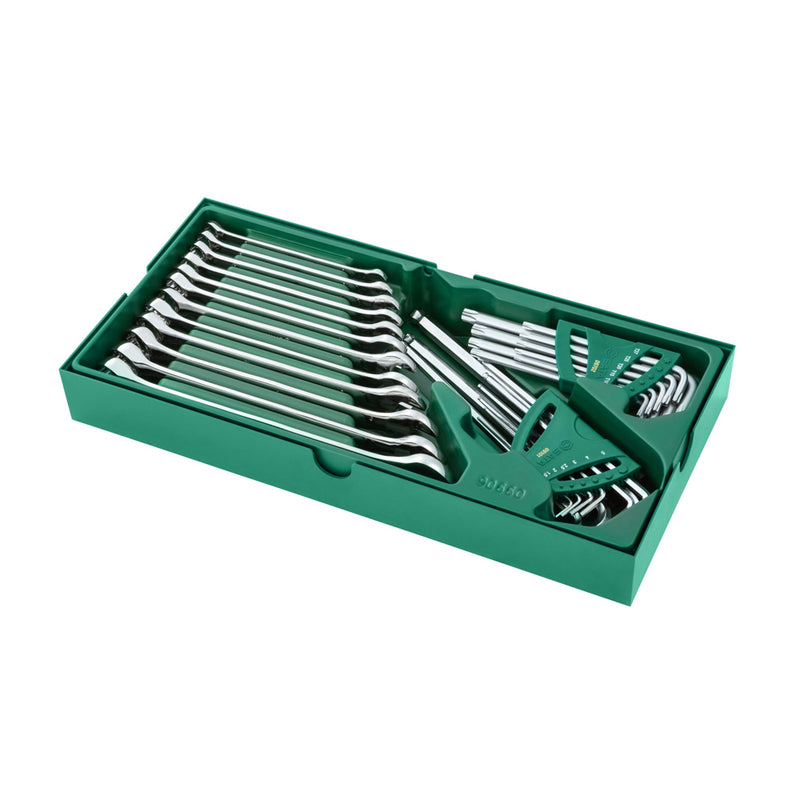 Bộ khay cờ lê vòng miệng và lục giác kết hợp 30 chi tiết SATA 09906